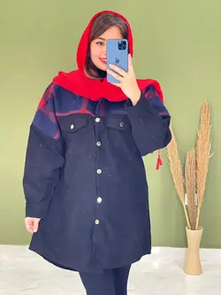 مانتو ترکیبی 2جیب کد 5067