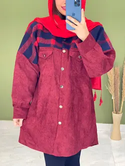 مانتو ترکیبی 2جیب کد 5067