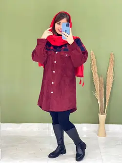 مانتو ترکیبی 2جیب کد 5067