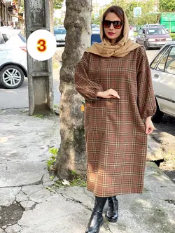 پیراهن پشمی تک جیب کد 4119