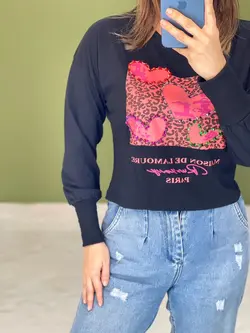 بلوز قلبی نگین دار کد 7125