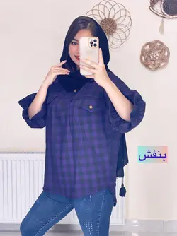 بلوز چهارخونه پاییزه کد 7111