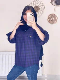 بلوز چهارخونه پاییزه کد 7111