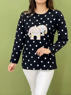 بلوز خالدار گلدوزی فیلی کد 7134