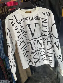 بلوز آستین دار طرح برند کد 7136