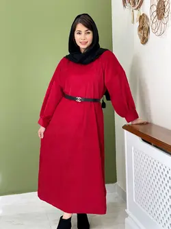 پیراهن مخمل کبریتی کد 4116