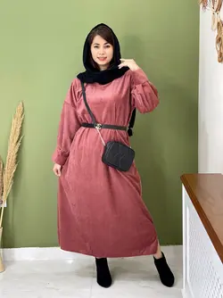 پیراهن مخمل کبریتی کد 4116