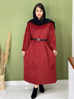 پیراهن مخمل کبریتی کد 4116