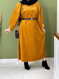 پیراهن مخمل کبریتی کد 4116