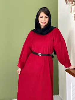 پیراهن مخمل کبریتی کد 4116