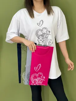 تیشرت لانگ خانواده شاد کد 1155