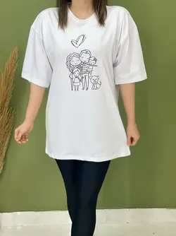 تیشرت لانگ خانواده شاد کد 1155