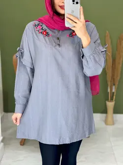 شومیز مانتویی ترگل کد 3292