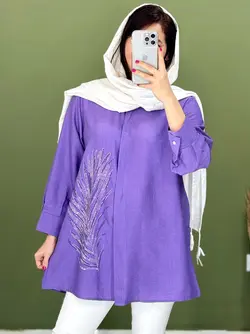 شومیز مانتویی نگین پر کد 5137