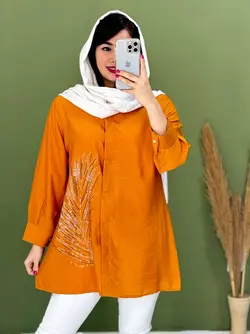 شومیز مانتویی نگین پر کد 5137