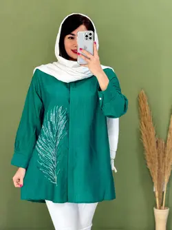 شومیز مانتویی نگین پر کد 5137