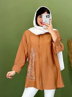 شومیز مانتویی نگین پر کد 5137