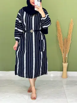 کفتان راه راه نسترن کد 4123