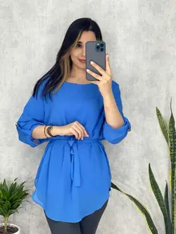 شومیز حریر آستردار تک رنگ کد 3149