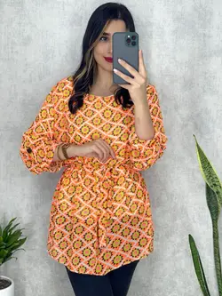 شومیز حریر آستردار کد 3145