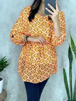 شومیز حریر آستردار کد 3145