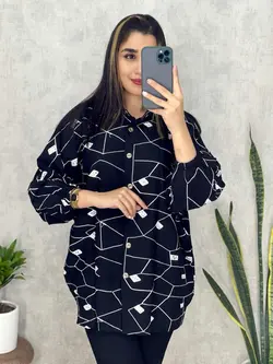 شومیز دکمه دار خامه دوزی کد 3137