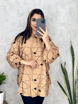 شومیز دکمه دار خامه دوزی کد 3137