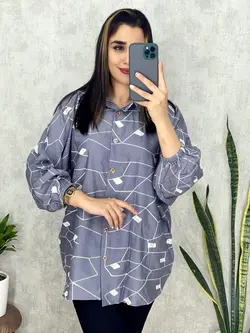 شومیز دکمه دار خامه دوزی کد 3137