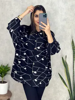 شومیز دکمه دار خامه دوزی کد 3137