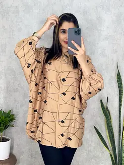 شومیز دکمه دار خامه دوزی کد 3137