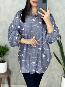 شومیز دکمه دار خامه دوزی کد 3137