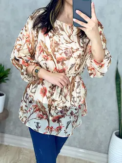 شومیز حریر آستردار کد 3112