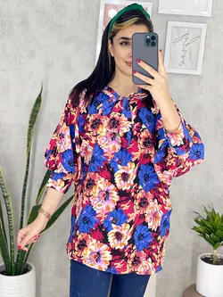 شومیز اسپانیایی یقه کراواتی کد 3109