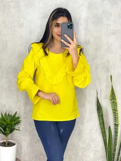 شومیز جلو چیندار پوپلین کد 3121