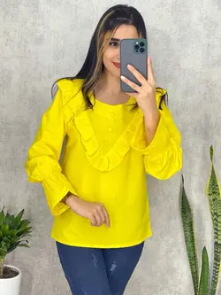 شومیز جلو چیندار پوپلین کد 3121