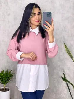 شومیز یقه دار کد 3097