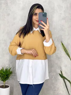 شومیز یقه دار کد 3097