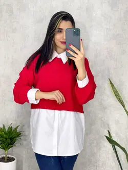 شومیز یقه دار کد 3097