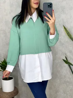 شومیز یقه دار کد 3097