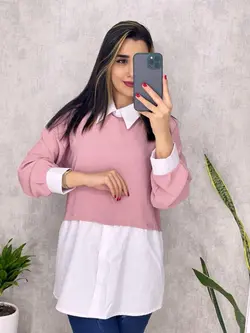 شومیز یقه دار کد 3097