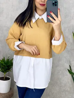 شومیز یقه دار کد 3097