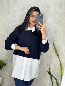 شومیز یقه دار کد 3097