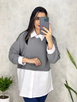 شومیز یقه دار کد 3097