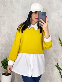 شومیز یقه دار کد 3097