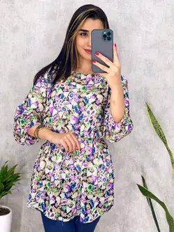 شومیز حریر آستردار کد 3095