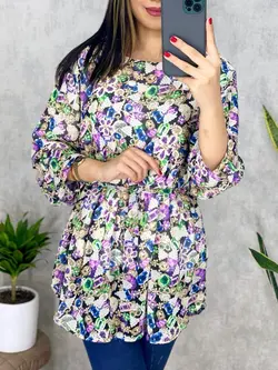 شومیز حریر آستردار کد 3095