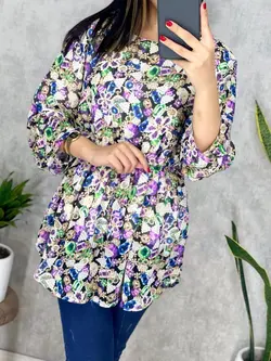 شومیز حریر آستردار کد 3095