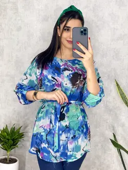 شومیز حریر آستردار کد 3093