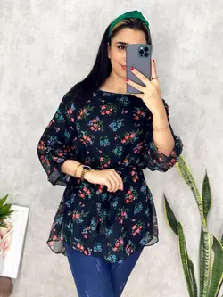 شومیز حریر آستردار کد 3086