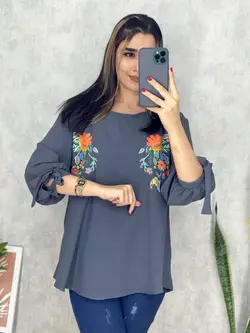 شومیز ابروبادی طرحدار کد 3104